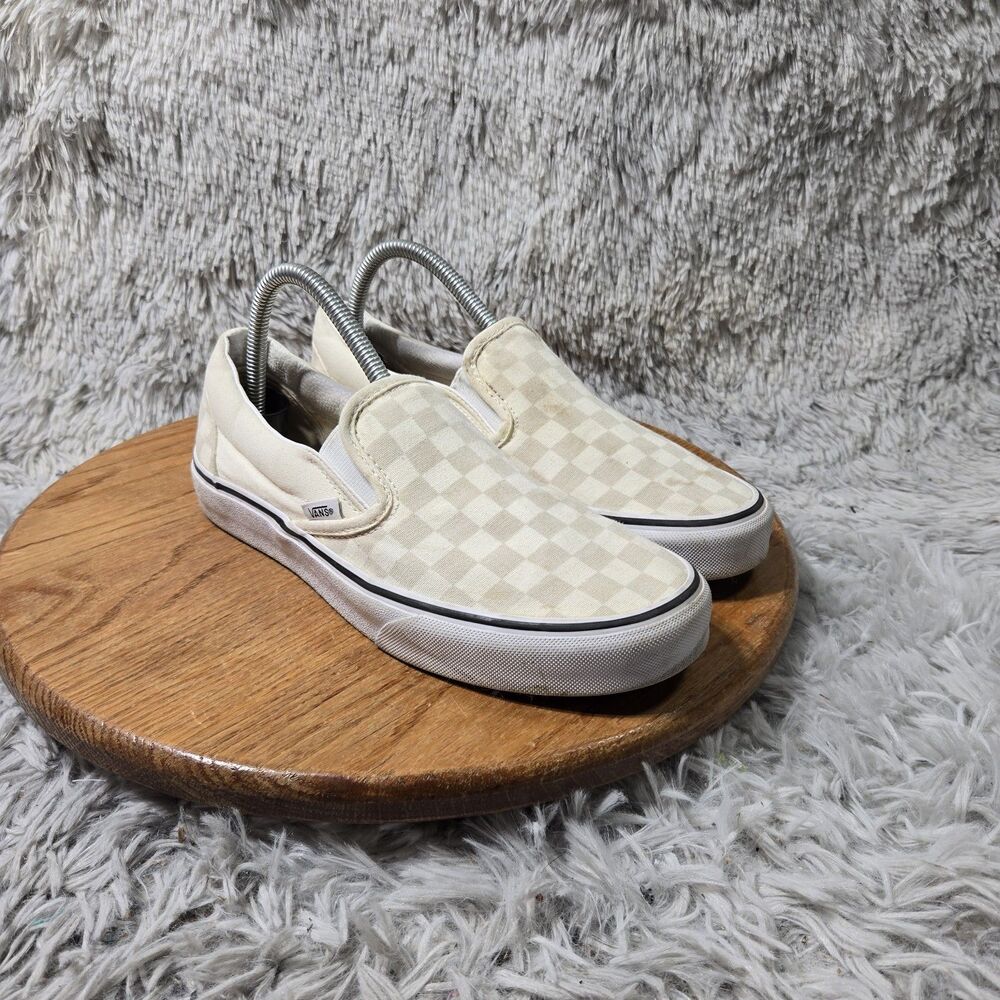 Vans Asher Low Top Checkerboard Canvas Skate Sneaker Slip On Womens Size 9 M7.5